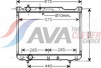 Радиатор охлаждения двигателя AVA ** CLEVER FIT ** для Suzuki Grand Vitara II 2001-2005. Артикул SZ2099