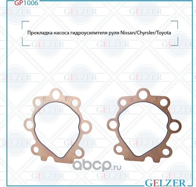 GP1006 Прокладка насоса ГУР Nissan,Chrysler,Toyota (Gelzer). Артикул GP1006