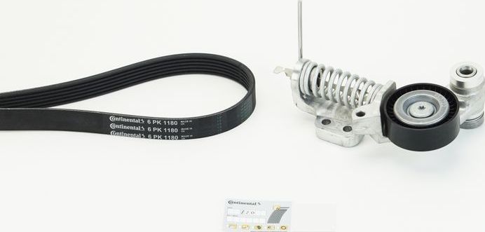 Приводной ремень поликлиновой с роликами (комплект) ContiTech. Артикул 6PK1180K5