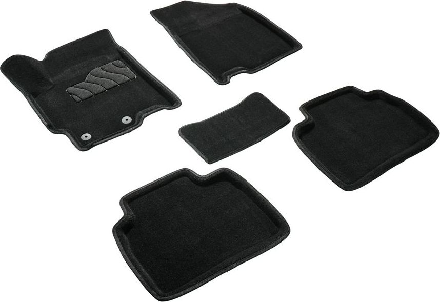 Коврики Seintex 3D ворсовые для салона Jaс J7 2020-2026 ЧЕРНЫЕ. Артикул 98623
