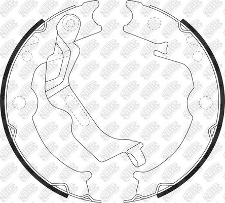 Тормозные колодки (стояночная тормозная система) NiBK задние для Daewoo Gentra II 2013-2015. Артикул FN0658