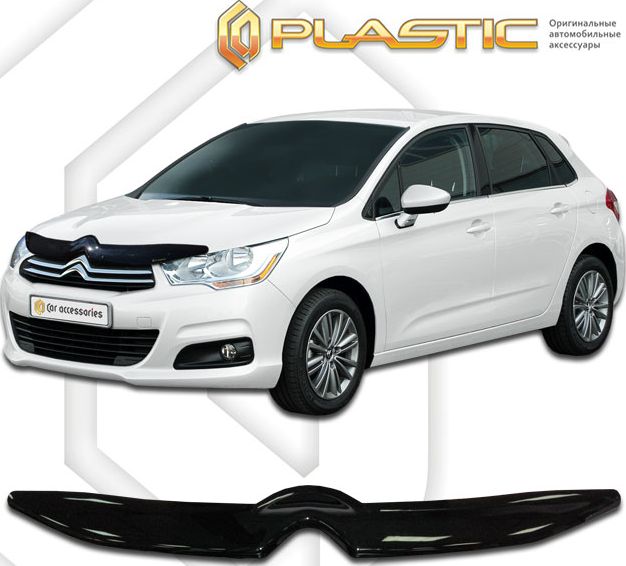 Дефлектор СА Пластик для капота (Classic черный) Citroen C4 2011-2026. Артикул 2010010106911
