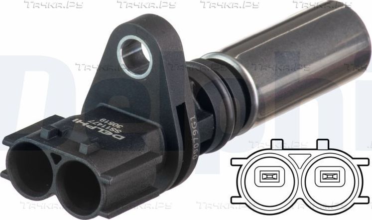 Датчик положения коленвала Delphi для Toyota Premio I (T24) 2001-2007. Артикул SS11477