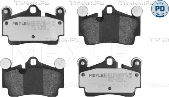 Тормозные колодки Meyle PD. Артикул 025 236 9417/PD