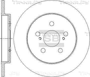 Тормозной диск Sangsin Hi-Q задний для Toyota Corolla E210 2019-2026. Артикул SD4060
