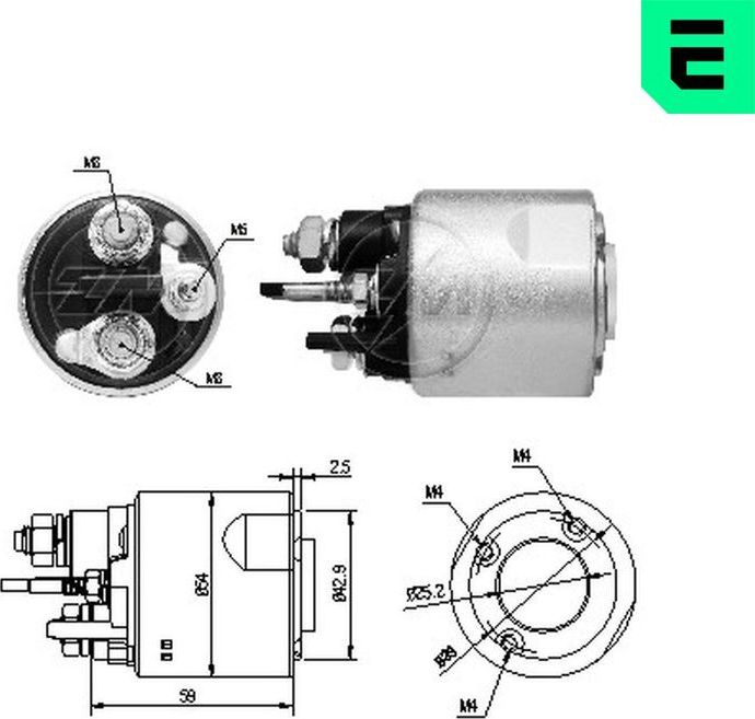 Втягивающее реле стартера Era. Артикул ZM4494