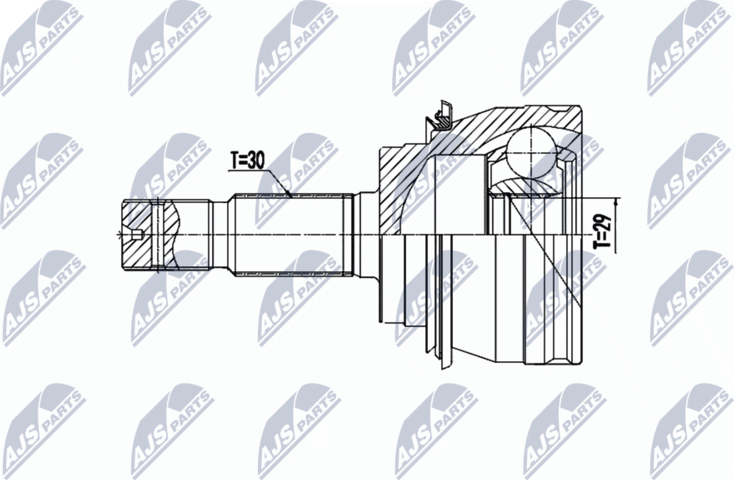 Шрус наружный (граната) NTY. Артикул NPZ-TY-102