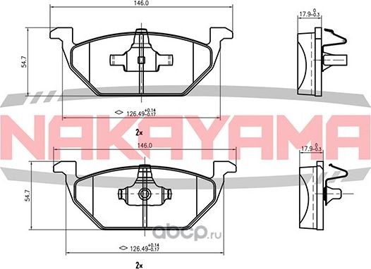 Колодки тормозные (Nakayama). Артикул HP8018NY