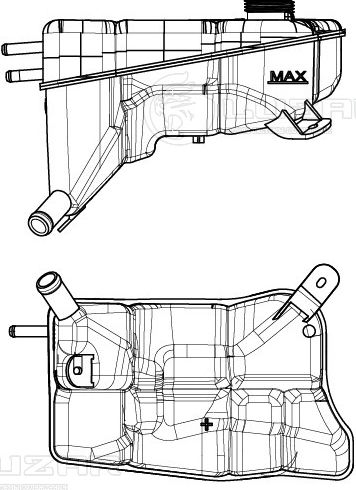 Бачок расширительный FORD MONDEO 93- (Luzar). Артикул LET 1001