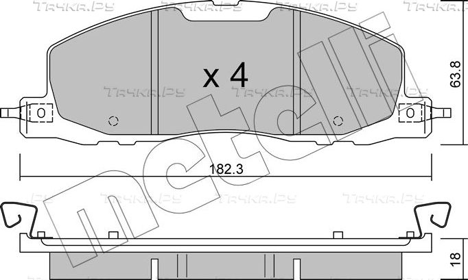 Тормозные колодки Metelli передние для Ford Explorer VI 2019-2026. Артикул 22-1330-0