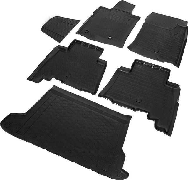 Комплект ковриков Rival для салона и багажника Toyota Land Cruiser Prado 150 рестайлинг (5 мест) 2017-2026. Артикул K15704003-1