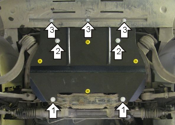 Защита Мотодор для картера Jaguar XJ III 2003-2009. Артикул 05801