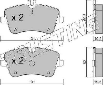 Тормозные колодки Trusting. Артикул 351.0