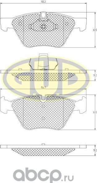 КОЛОДКИ ТОРМ ПЕРЕДН BMW 125i 11-/BMW 128i 08-13/BMW 325i 06/BMW Z4 sDrive30i 11 (G.u.d). Артикул GBP105200