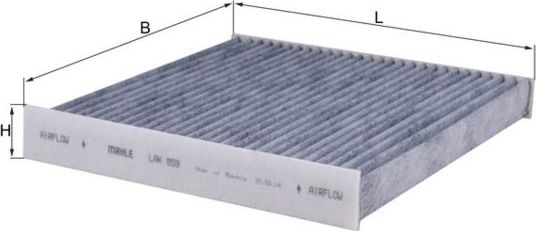 Салонный фильтр Mahle-Knecht. Артикул LAK 859