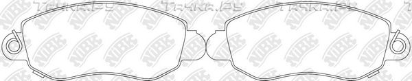 Тормозные колодки NiBK передние для Ford Transit VI 2000-2006. Артикул PN0164