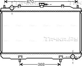 Радиатор охлаждения двигателя AVA для Nissan Maxima A33 2000-2003. Артикул DN2324