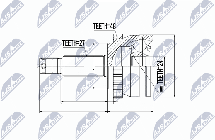 Шрус внутренний (граната) NTY. Артикул NPZ-HY-515