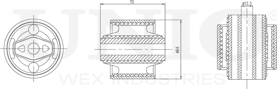 Сайлентблок рычага подвески (Unio). Артикул RMP-20071