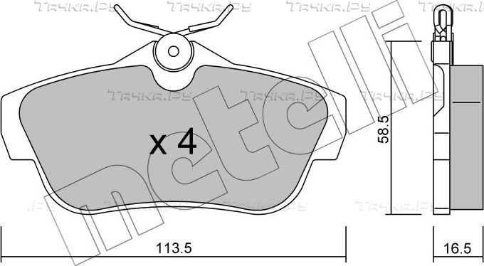 Тормозные колодки Metelli. Артикул 22-0712-0