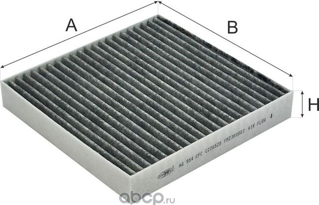 Фильтр салона JAGUAR XJ/XF 08- угольный (Goodwill). Артикул AG 954 CFC