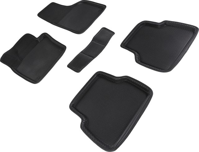 Коврики Seintex 3D EVA Соты для салона Volkswagen Tiguan I рестайлинг 2011-2017 ЧЕРНЫЕ. Артикул 95450