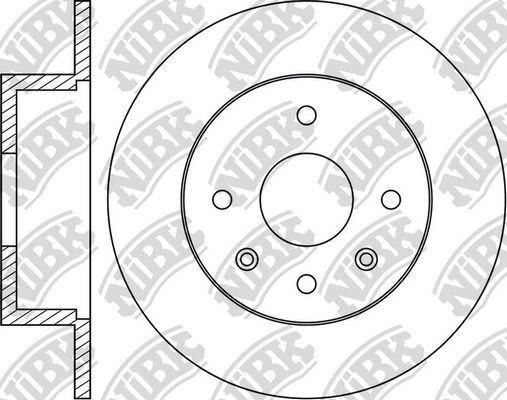 Тормозной диск NiBK задний для Daewoo Gentra II 2013-2015. Артикул RN1391