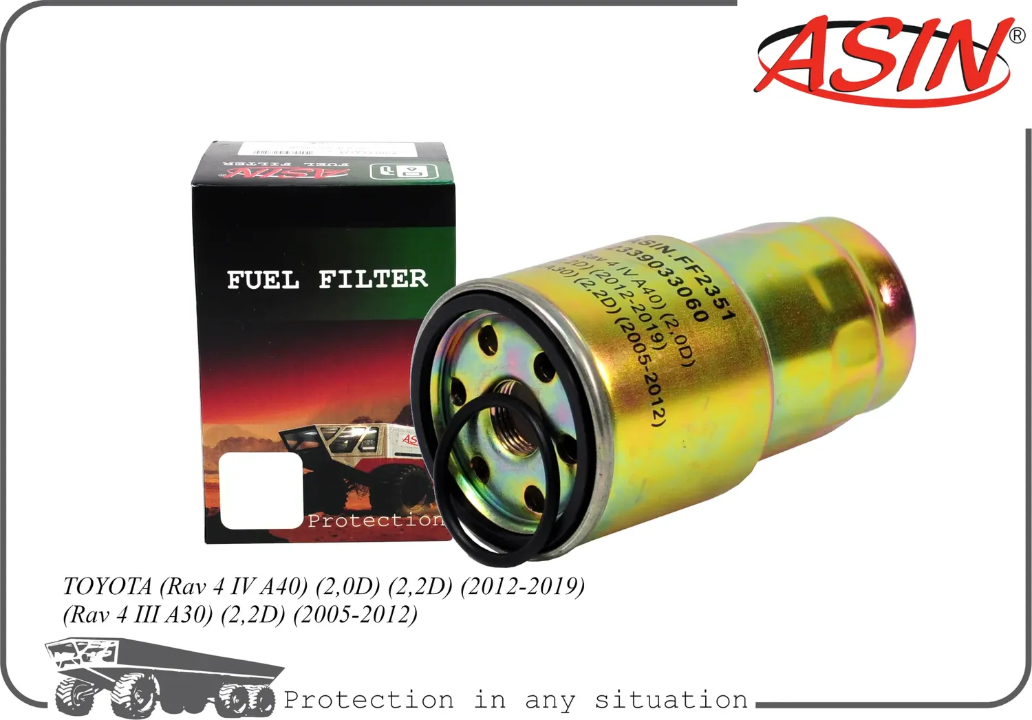 Фильтр топливный (Asin). Артикул ASINFF2351