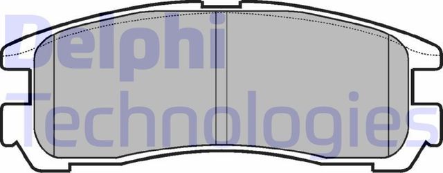 Тормозные колодки Delphi (Low-Metallic) задние для Dodge Stealth 1990-1996. Артикул LP955