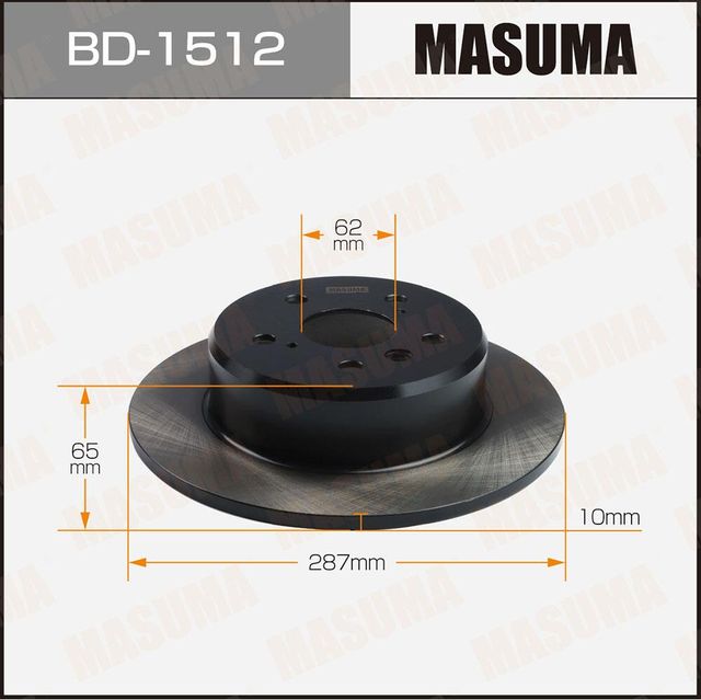 Диск тормозной MASUMA, rear TOYOTA HARRIER, C Masuma. Артикул BD1512