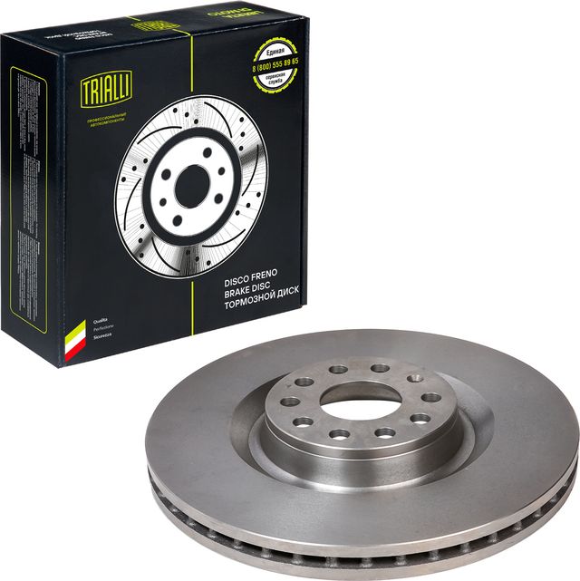 Тормозной диск Trialli передний для Audi A3 II (8P) 2003-2013. Артикул DF 180129