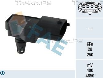 Датчик абсолютного давления (ДАД, MAP) FAE для Fiat Grande Punto 2007-2009. Артикул 15044