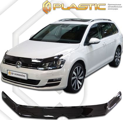 Дефлектор СА Пластик для капота (Classic черный) Volkswagen Golf VII 2012-2020. Артикул 2010010110819