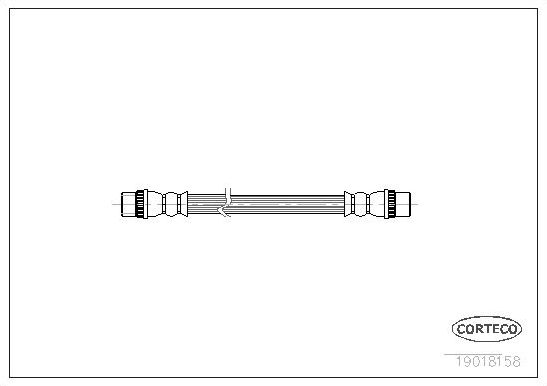 Тормозной шланг Corteco передний/задний для Renault Twingo I 1993-2007. Артикул 19018158