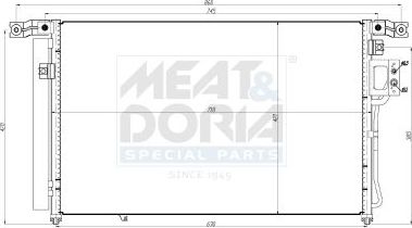 Радиатор кондиционера (конденсатор) Meat & Doria. Артикул 991276