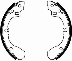 Тормозные колодки (стояночная тормозная система) SCT-Germany задние для Mazda 626 I (CB) 1979-1982. Артикул SS 532