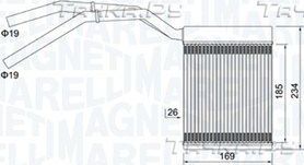 Радиатор отопителя (печки) Magneti Marelli для Ford Focus II 2004-2012. Артикул 350218425000