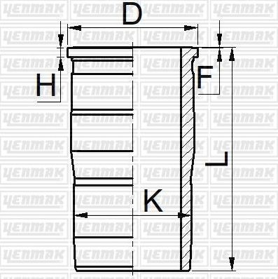 Гильза цилиндра Yenmak (Серый чугун). Артикул 51-06083-000