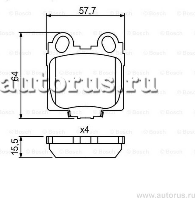 Колодки тормозные дисковые (Bosch). Артикул 0986494231