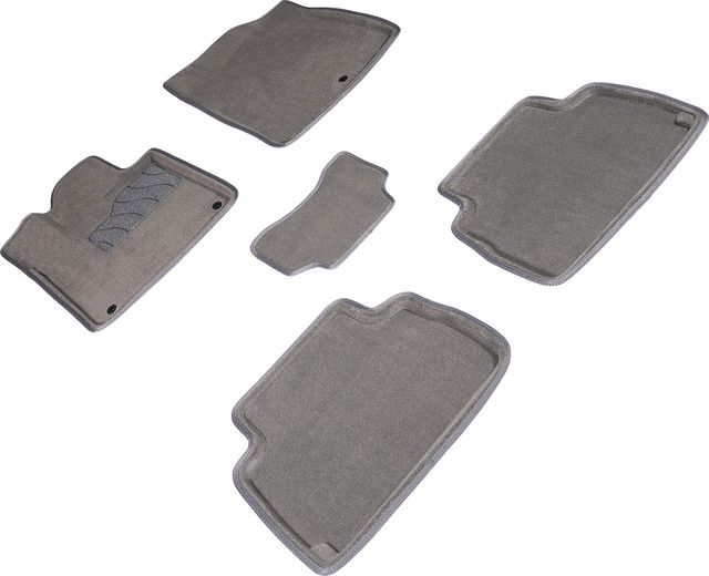 Коврики Seintex 3D ворсовые для салона Hyundai Santa Fe IV рестайлинг 2020-2026 СЕРЫЕ. Артикул 96506