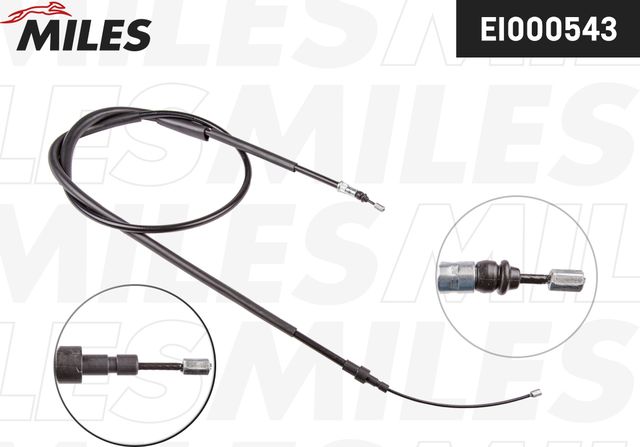 Трос ручника (тросик ручного тормоза) Miles задний левый для Peugeot 306 1993-2002. Артикул EI000543
