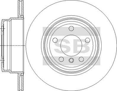 Тормозной диск Sangsin Hi-Q задний для BMW X5 III (F15) 2013-2018. Артикул SD5223