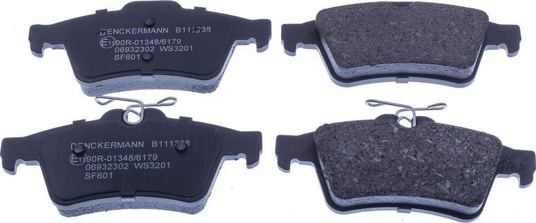 Тормозные колодки Denckermann задние для Mazda 3 II (BL) 2008-2013. Артикул B111338
