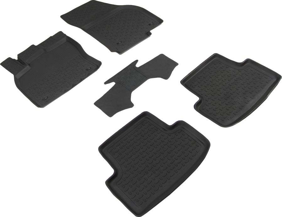 Коврики резиновые Seintex с высоким бортиком для салона Skoda Karoq 2019-2026. Артикул 94062