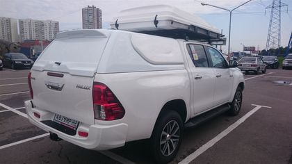 Крыша (кунг) кузова АВС-Дизайн для Toyota Hilux 2015-2024 с двойной кабиной. Под покраску, 3 двери. Артикул ABC.TOHIL.BR.05P