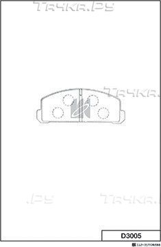 Тормозные колодки MK Kashiyama. Артикул D3005