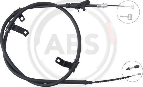 Трос ручника (тросик ручного тормоза) ABS задний левый для Kia Magentis I 2001-2005. Артикул K17487