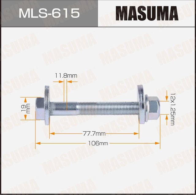 Болт эксцентрик Masuma MLS-615 к-т. Nissan. Артикул MLS615