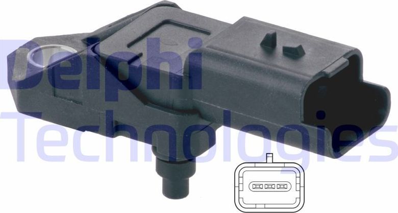 Датчик абсолютного давления (ДАД, MAP) Delphi. Артикул PS10197