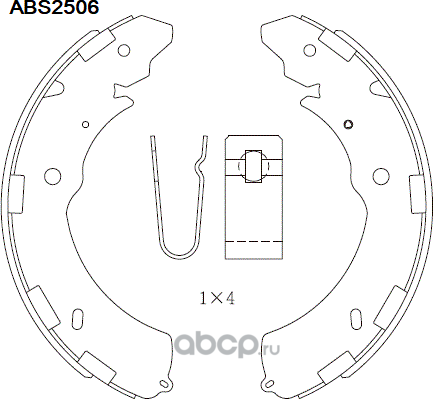 Колодки  торм. барабан (Allied Nippon). Артикул ABS2506